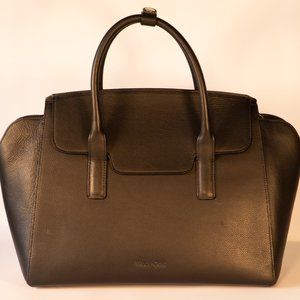Wool & Oak All Day Bag - Black Leather Work Tote (Excellent Condition)